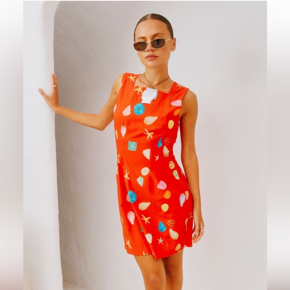 Never Fully Dressed Red Sea Shell Dress